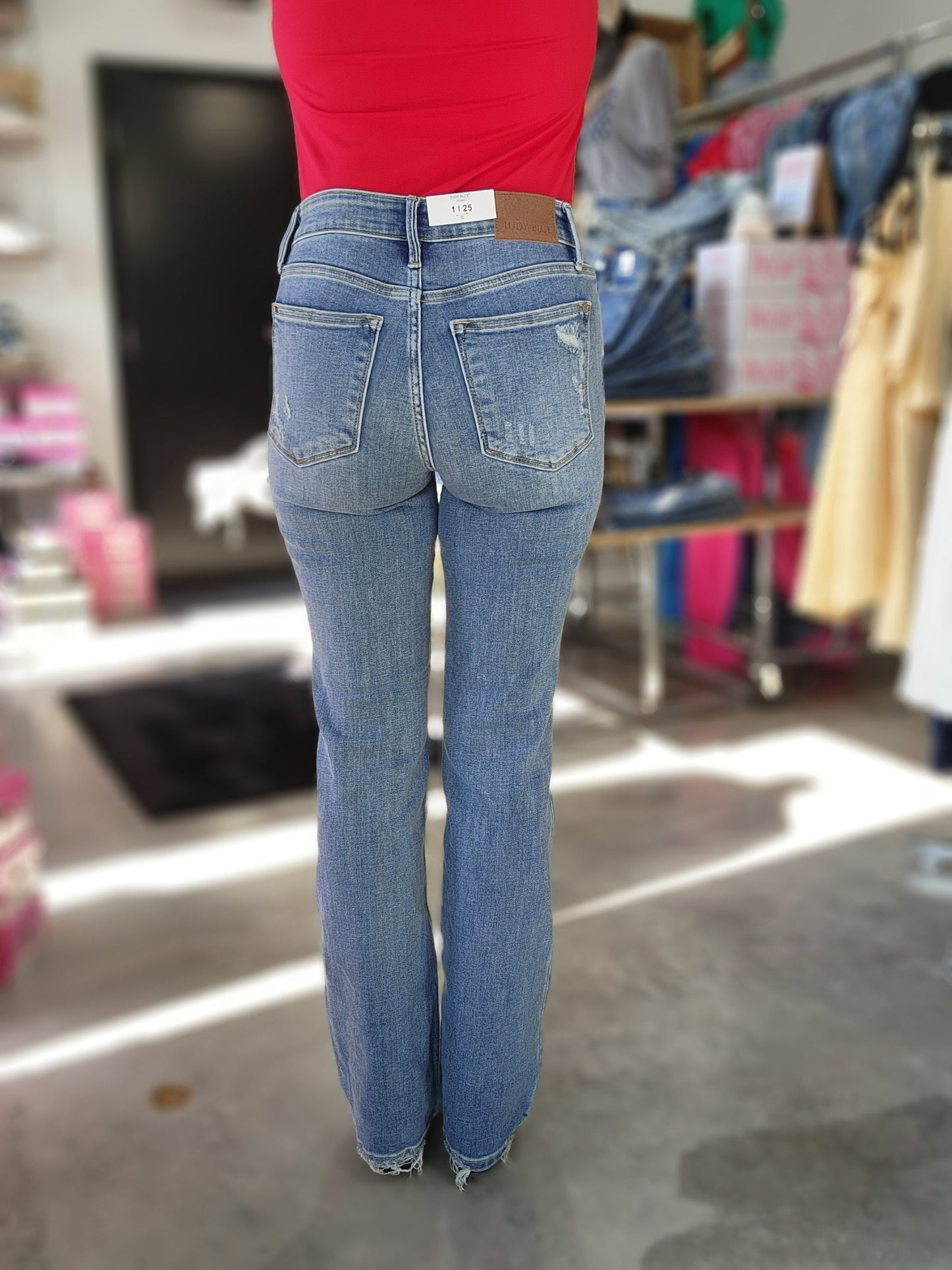 Judy Blue Mid Rise Vintage Wash Bootcut Denim Jeans