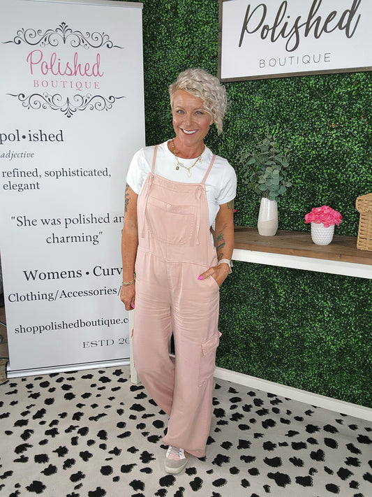 Risen Blushing Pink Overalls