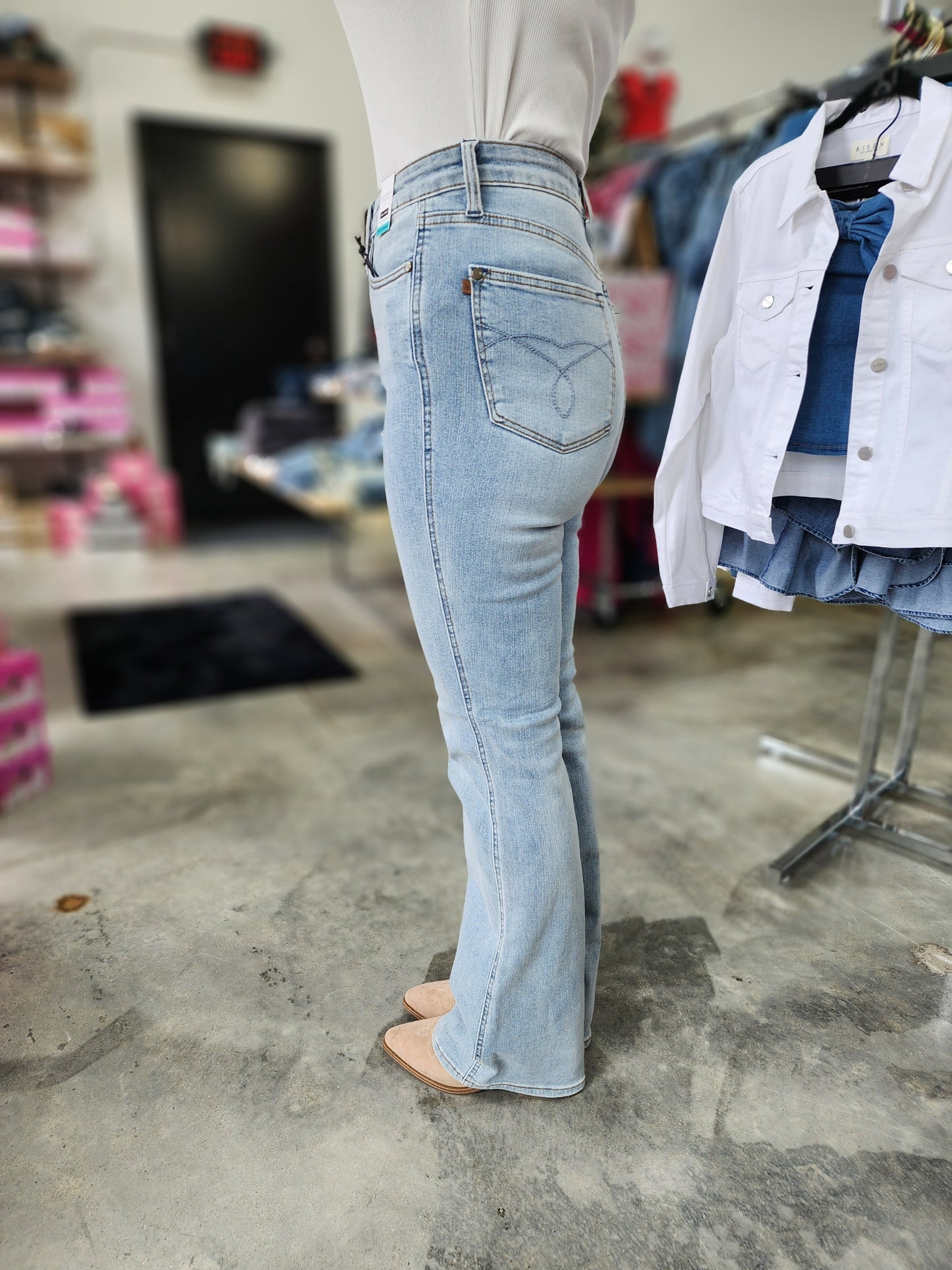 Judy Blue HW Tummy Control Bootcut Denim Jeans