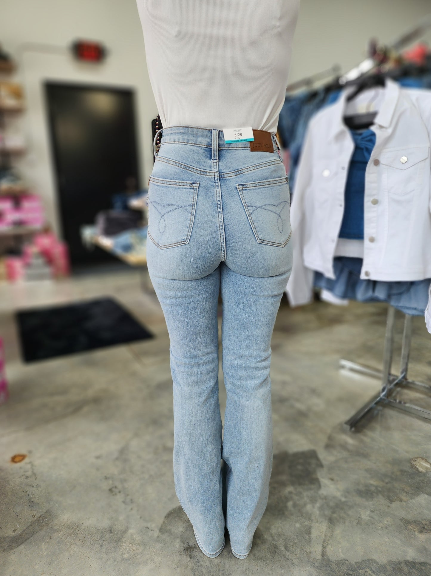 Judy Blue HW Tummy Control Bootcut Denim Jeans