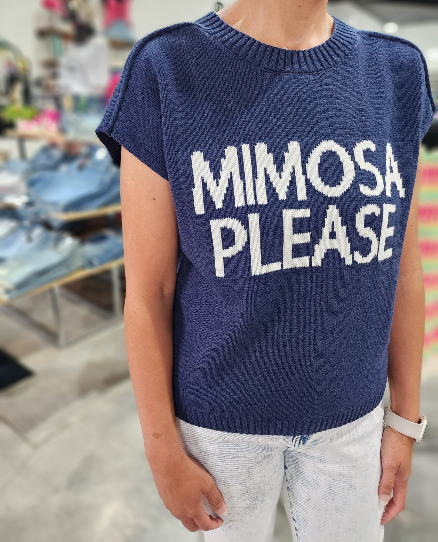 Mimosa Please Short Sleeve Sweater
