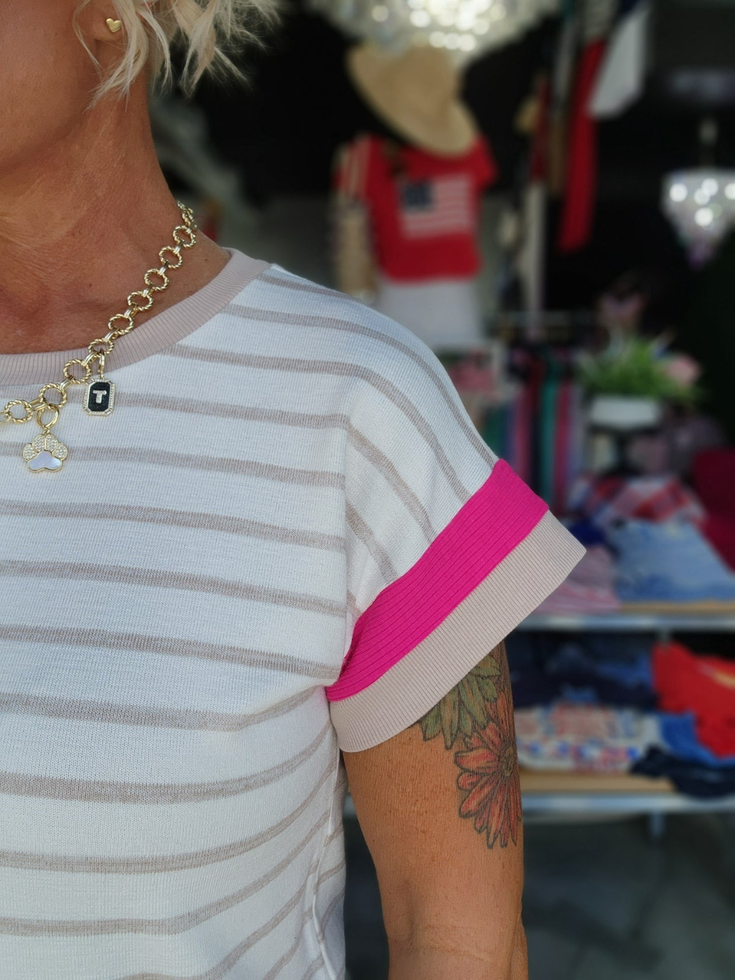 Drifted Hues Short Sleeve Top