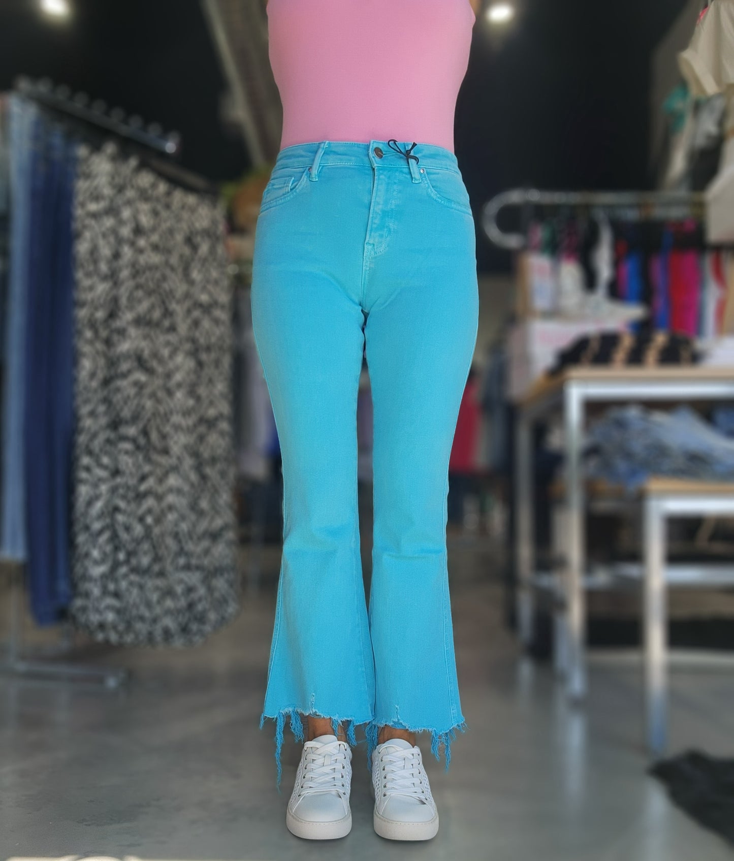 Mica High Rise Crop Flare Denim Jeans