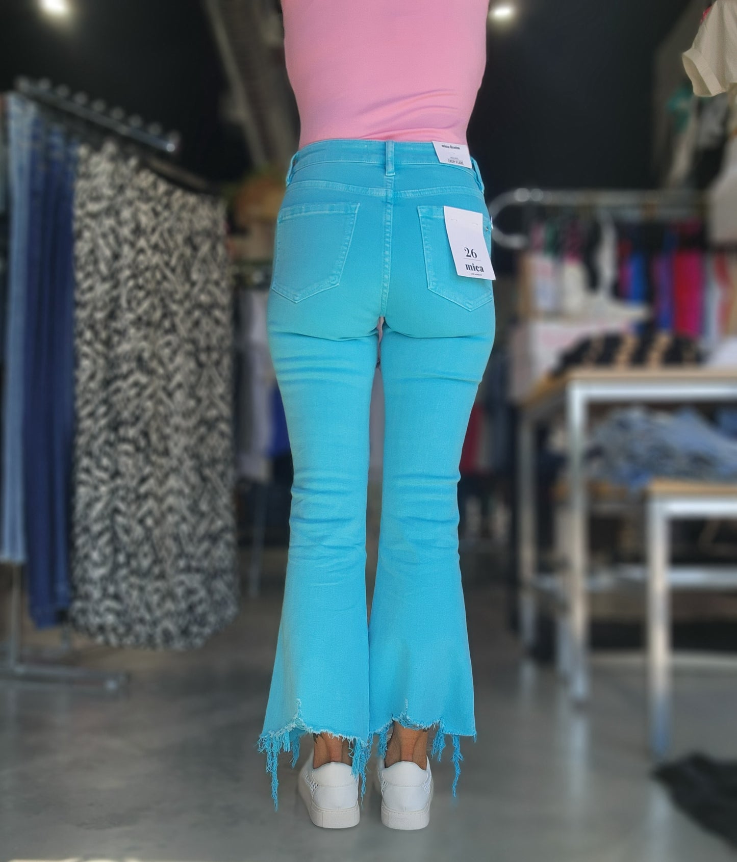 Mica High Rise Crop Flare Denim Jeans