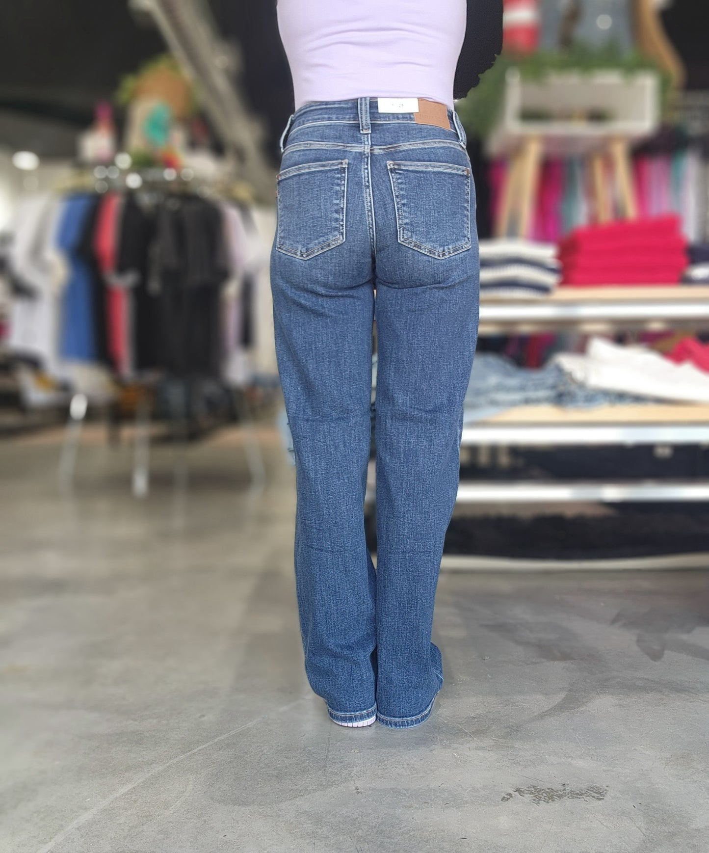 Judy Blue MR 90's Straight Front Patch Double Pocket