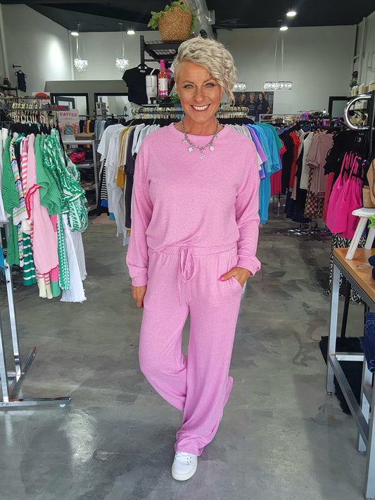 Zenana Soft Long Sleeve Tee & Pants Set