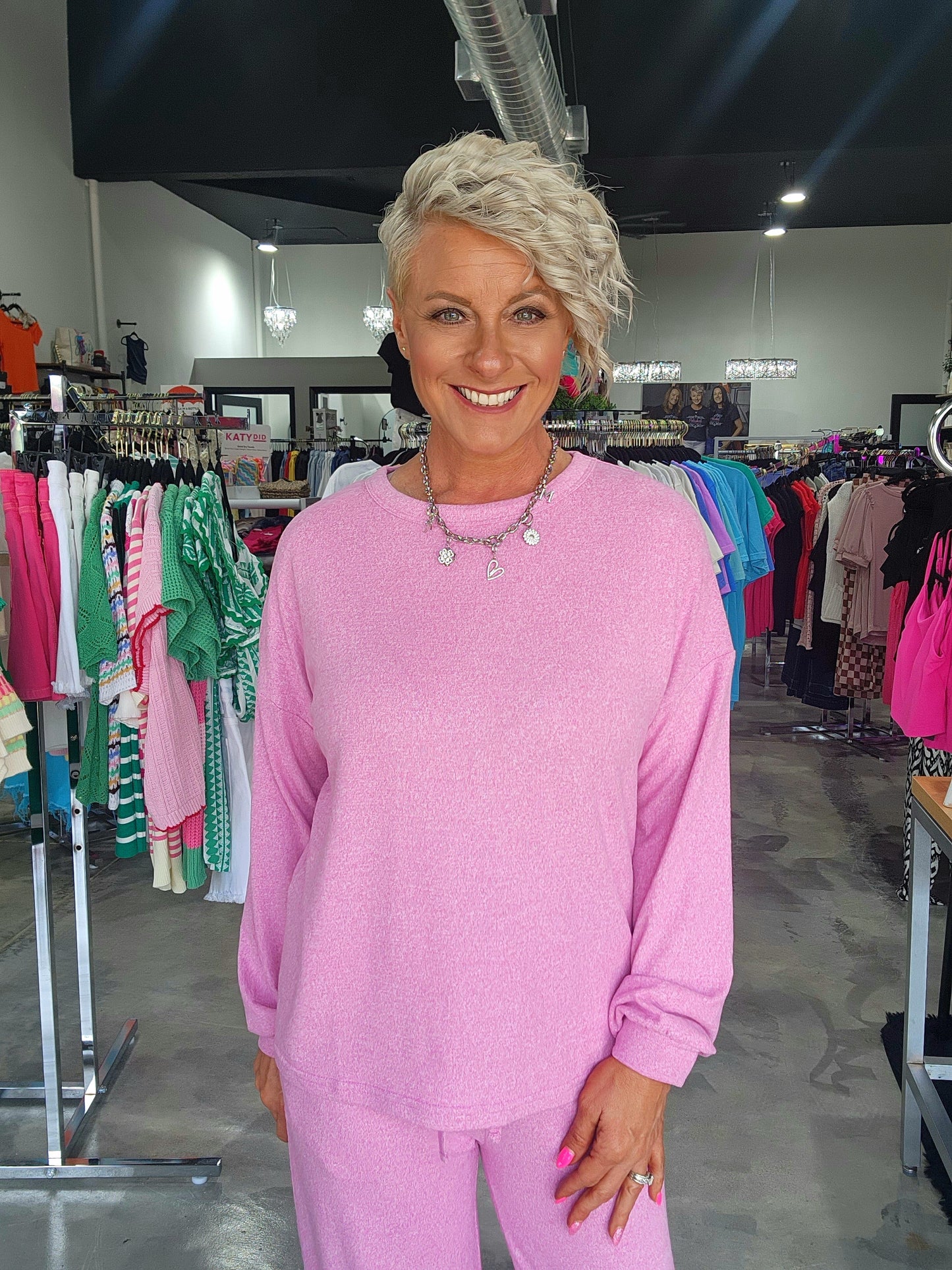 Zenana Soft Long Sleeve Tee & Pants Set