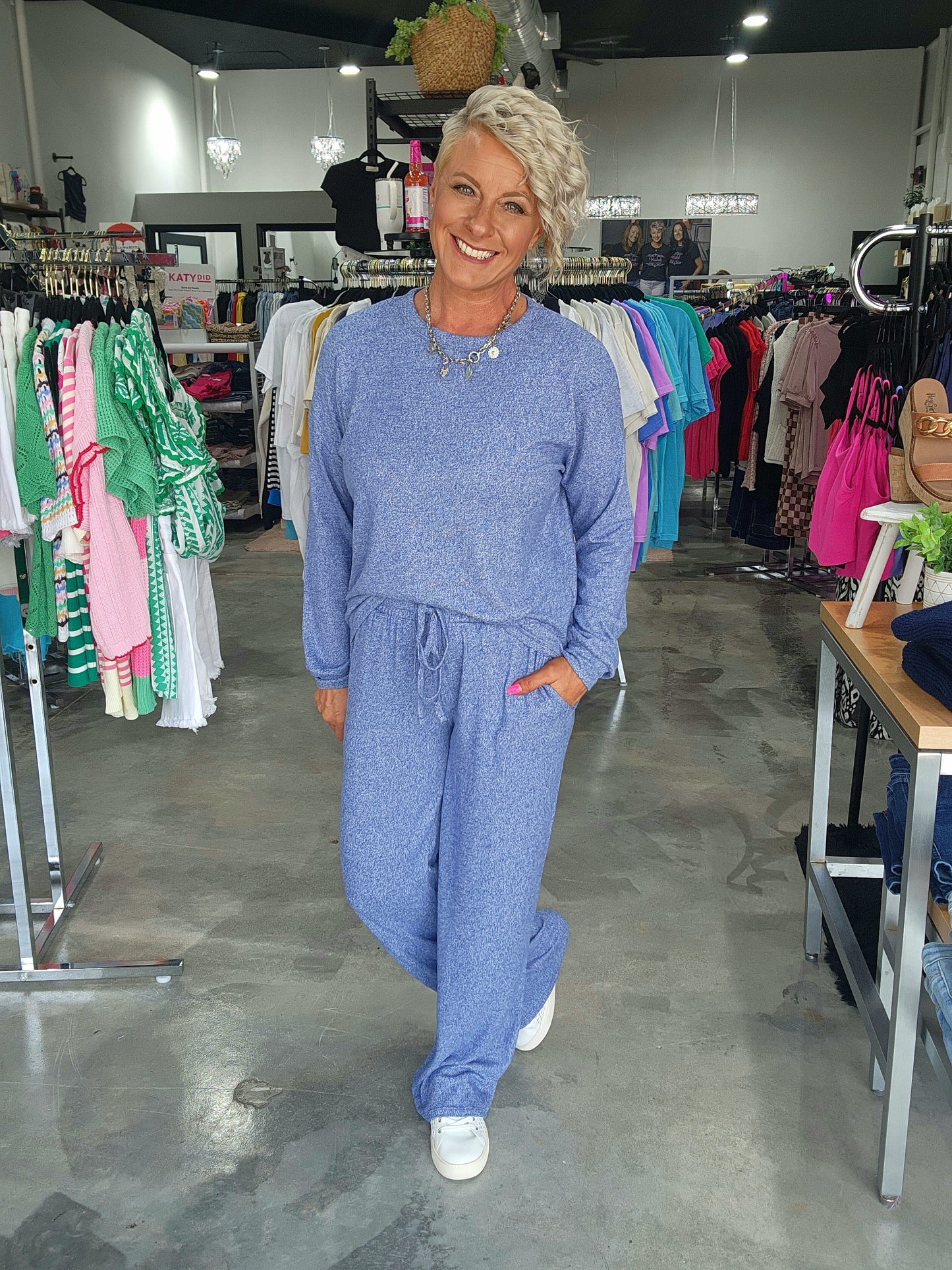 Zenana Soft Long Sleeve Tee & Pants Set
