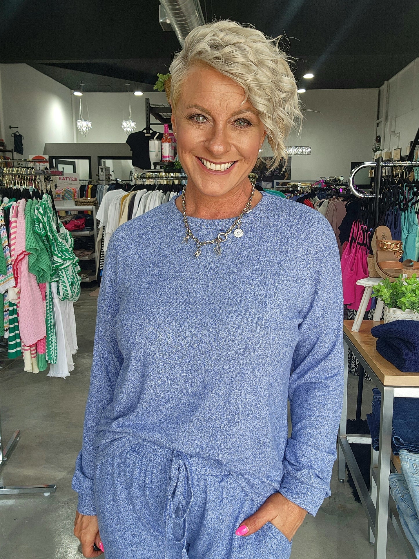 Zenana Soft Long Sleeve Tee & Pants Set