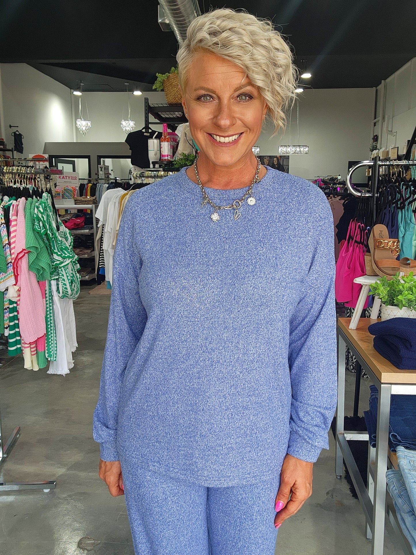 Zenana Soft Long Sleeve Tee & Pants Set