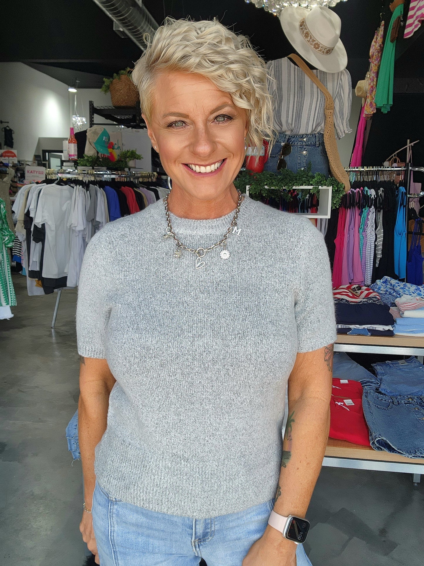 The Allie Short Sleeve Sweater