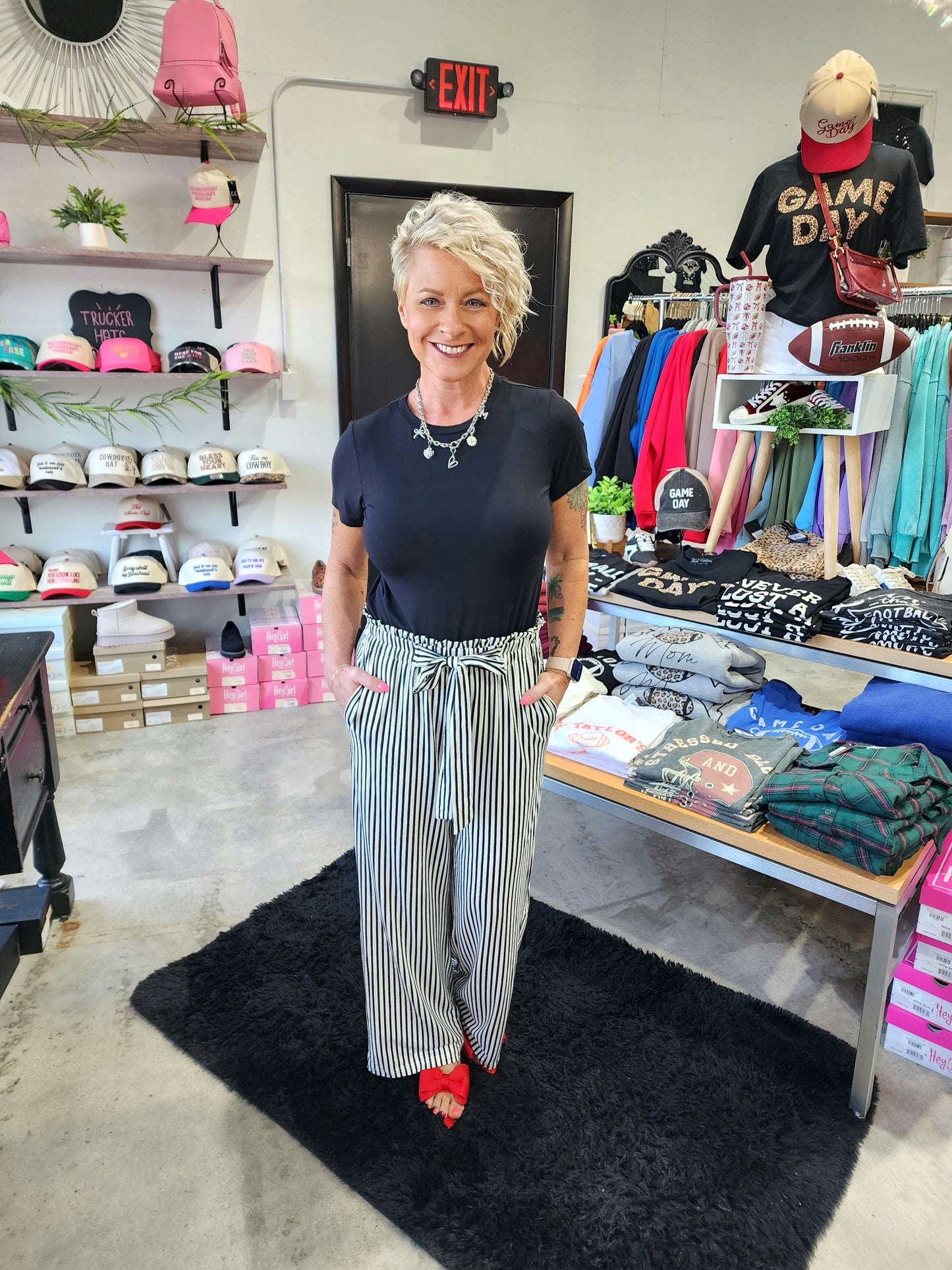 Striped Wide Leg Pants