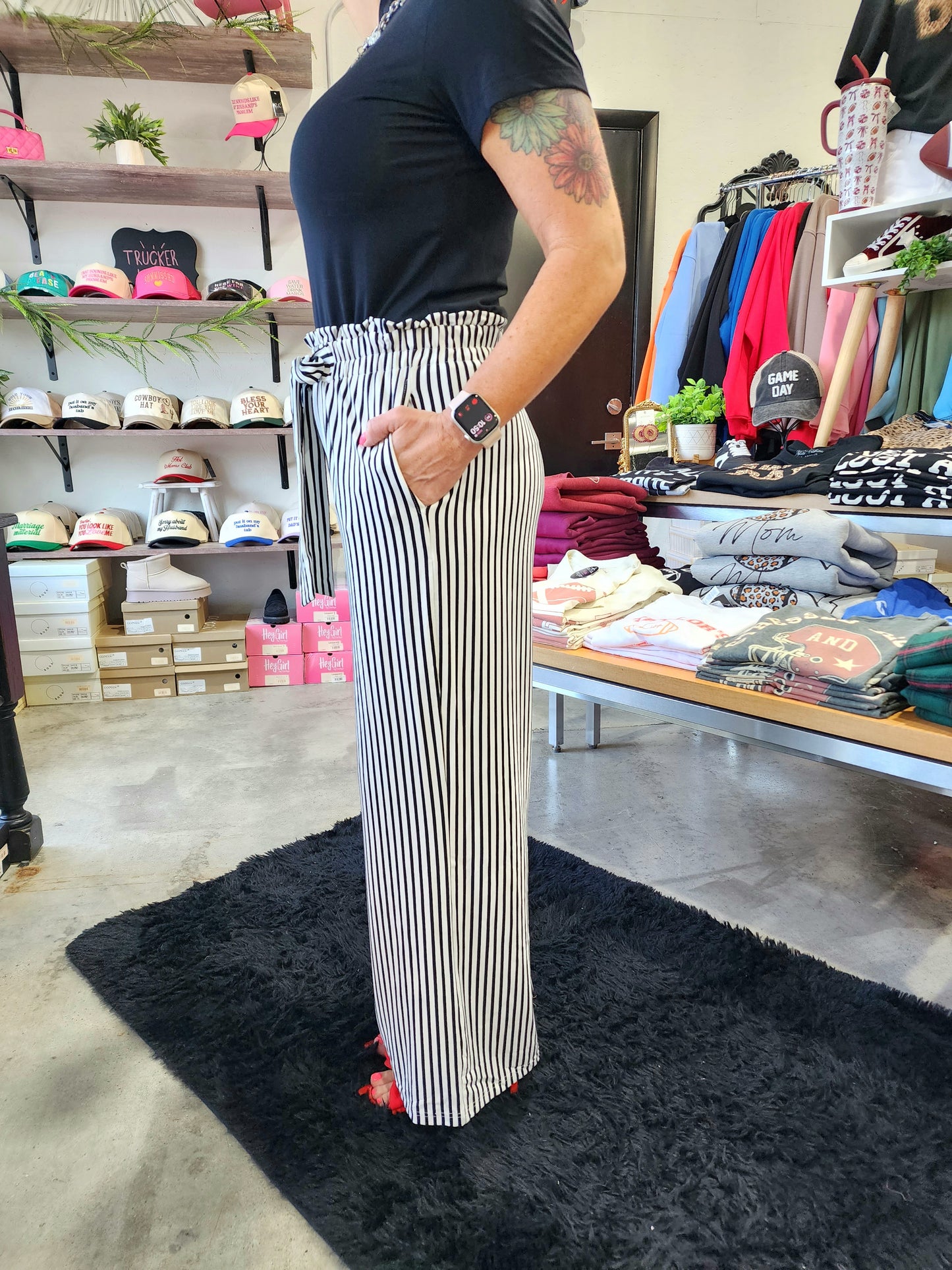 Striped Wide Leg Pants