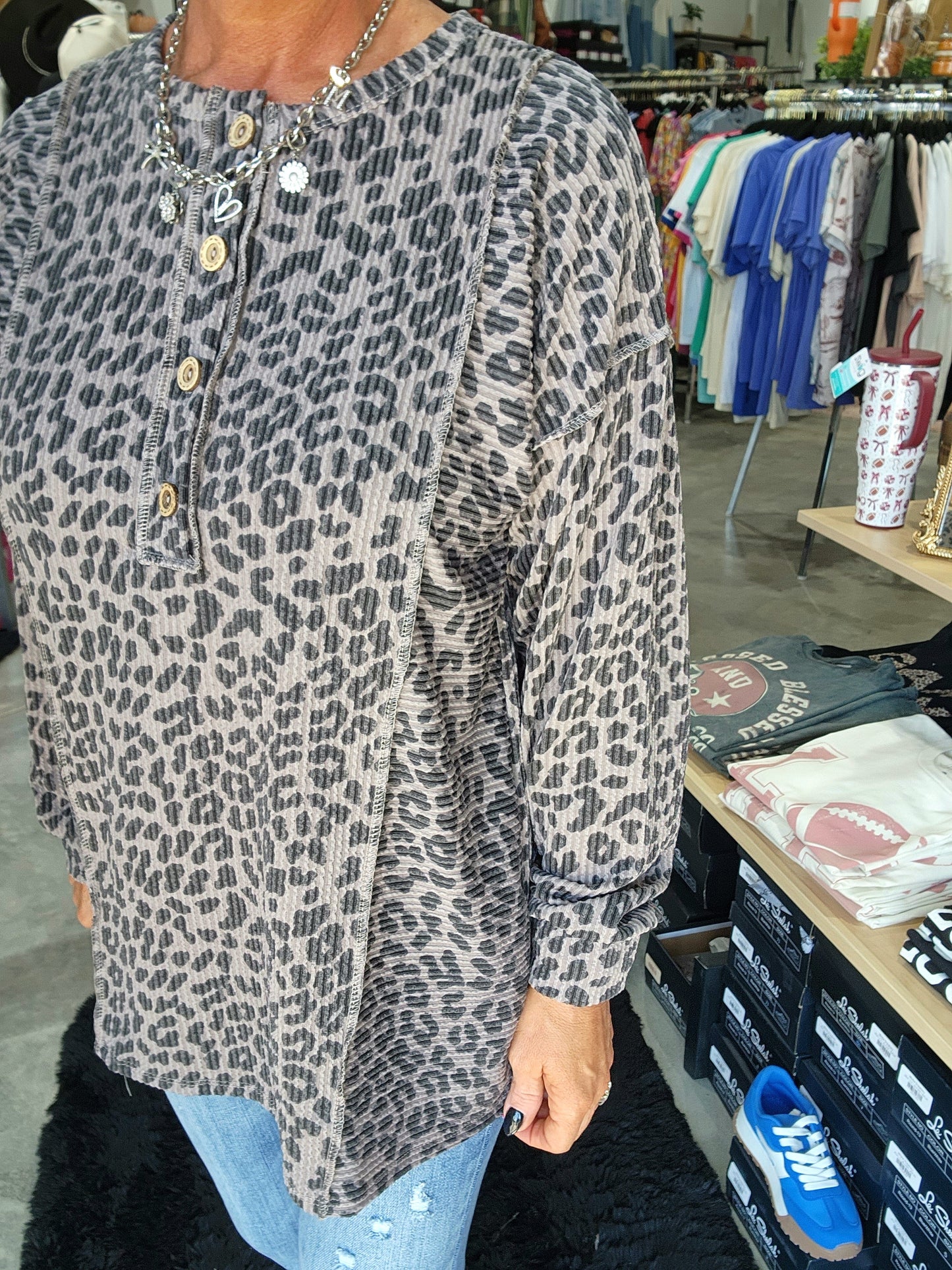 Spotted Long Sleeve Leopard Top