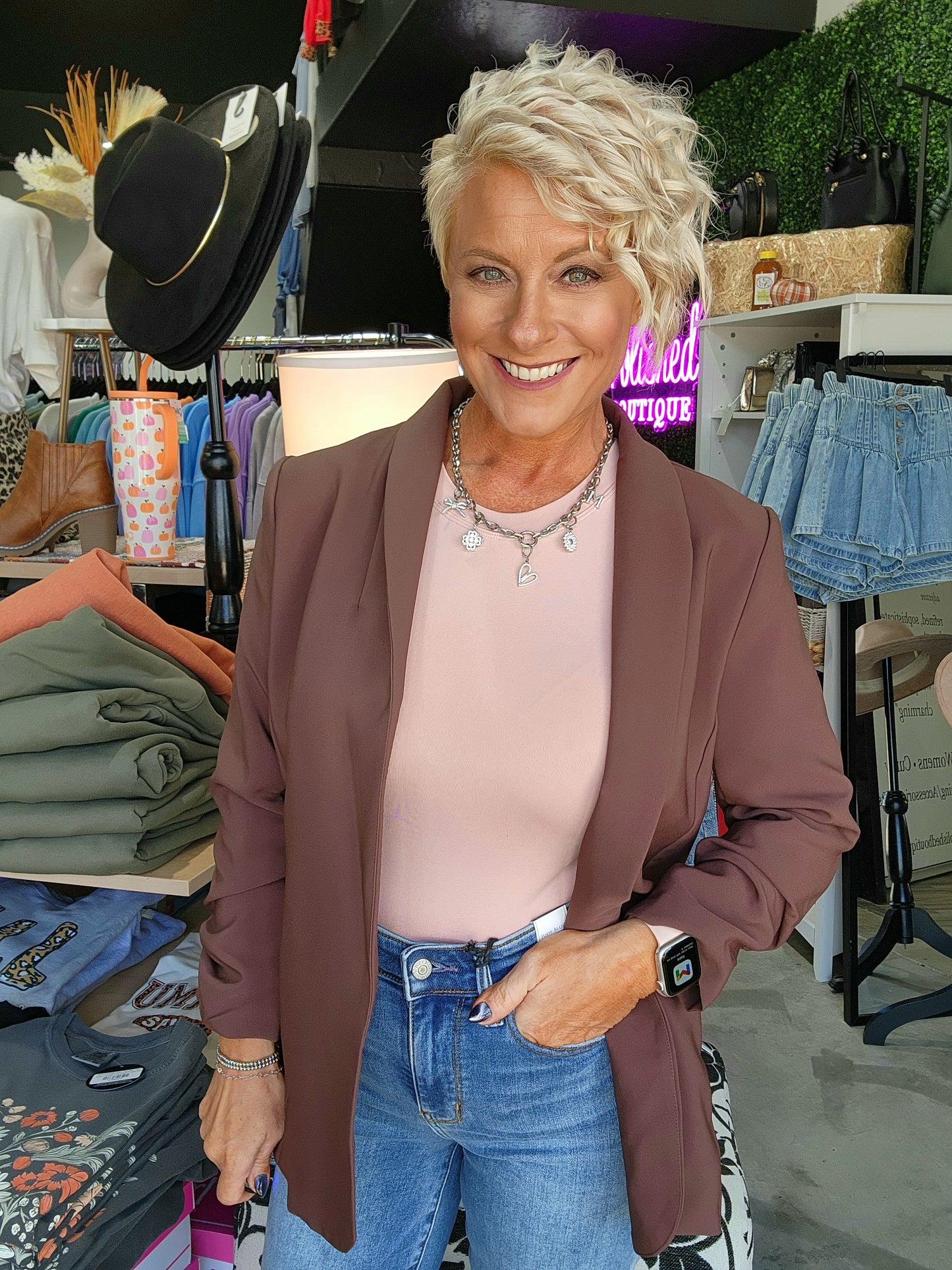 Zenana Open Front Blazer