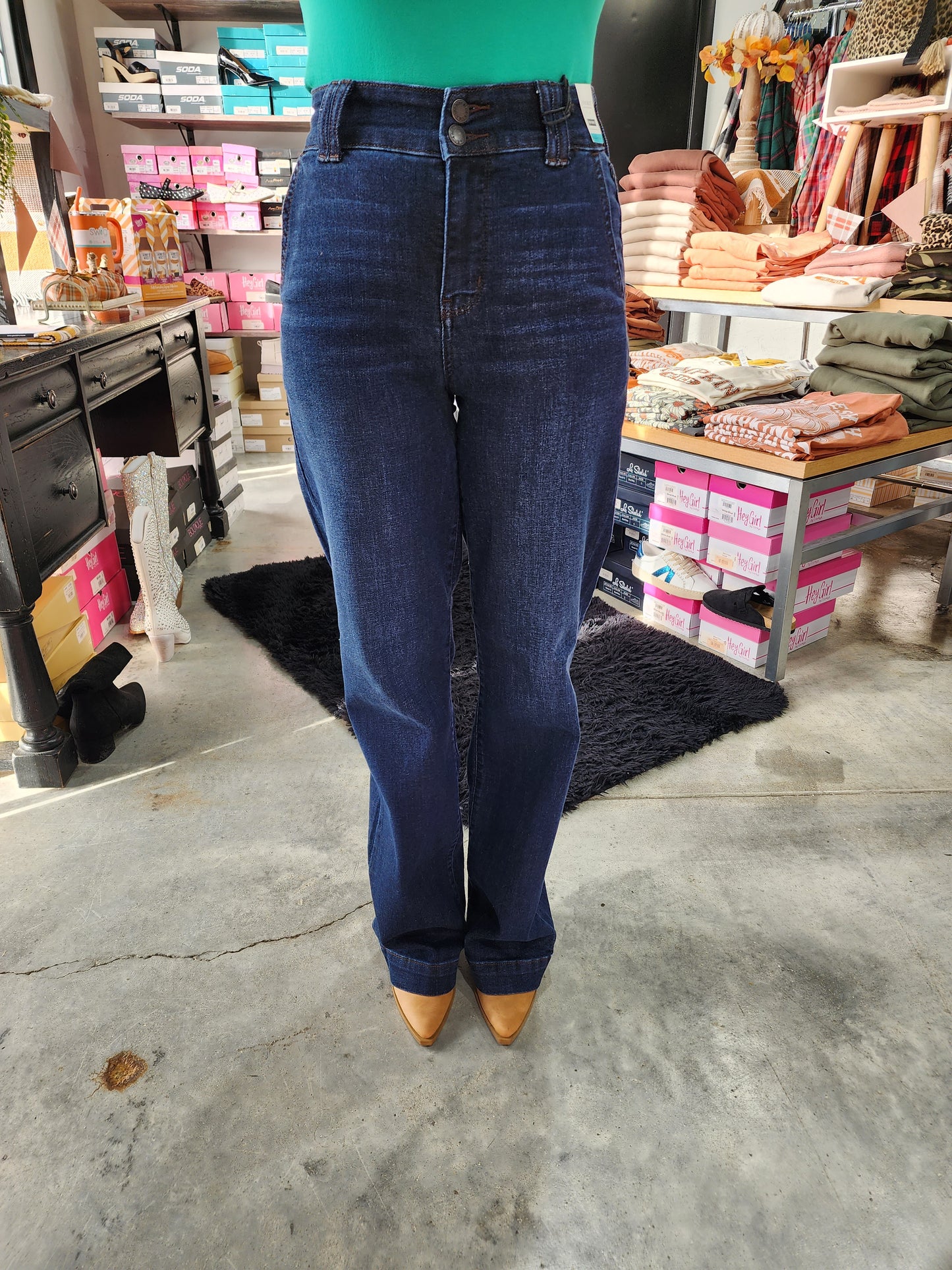 Judy Blue High Waist Wide Leg Trouser Denim Jeans