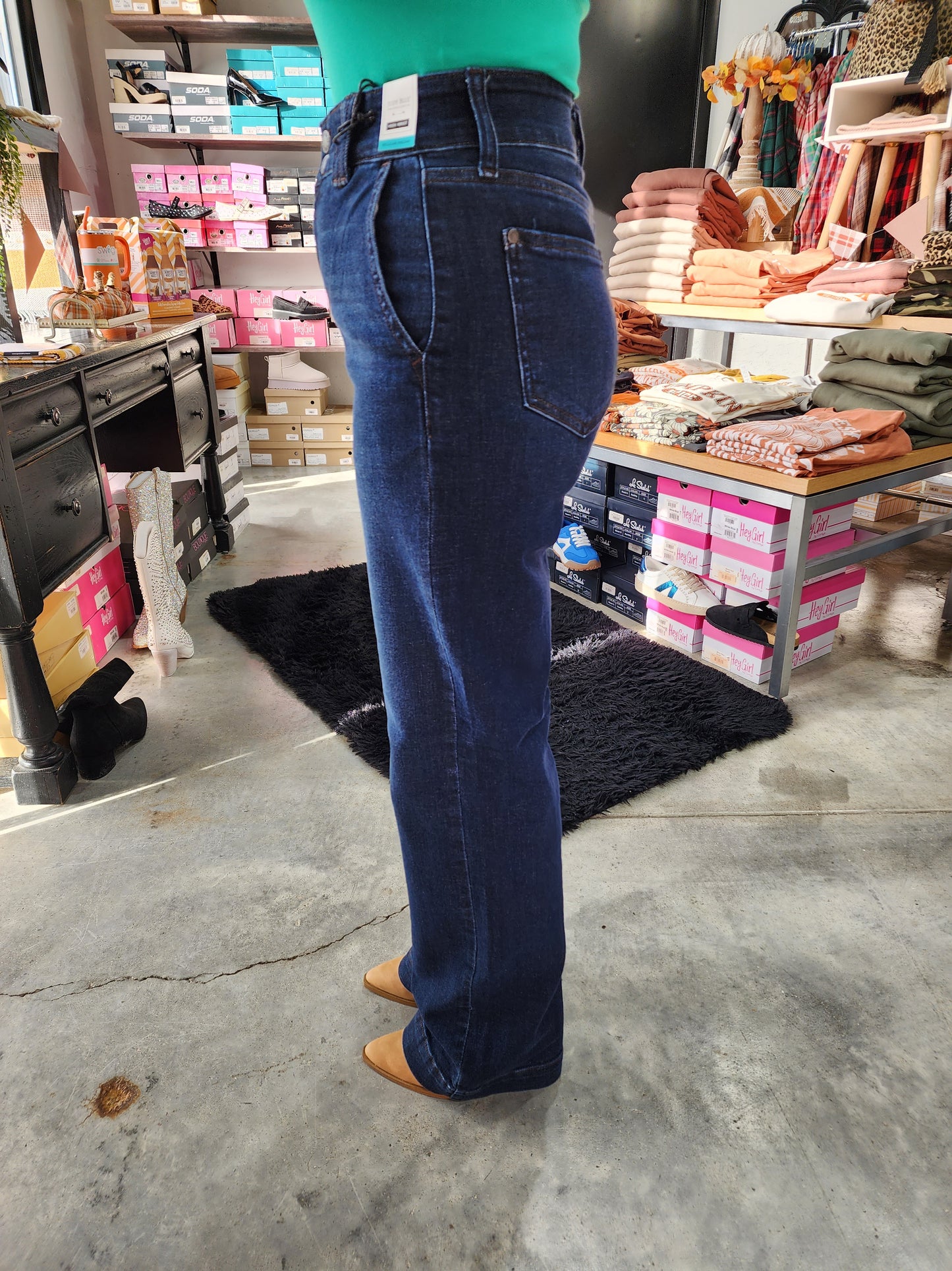 Judy Blue High Waist Wide Leg Trouser Denim Jeans