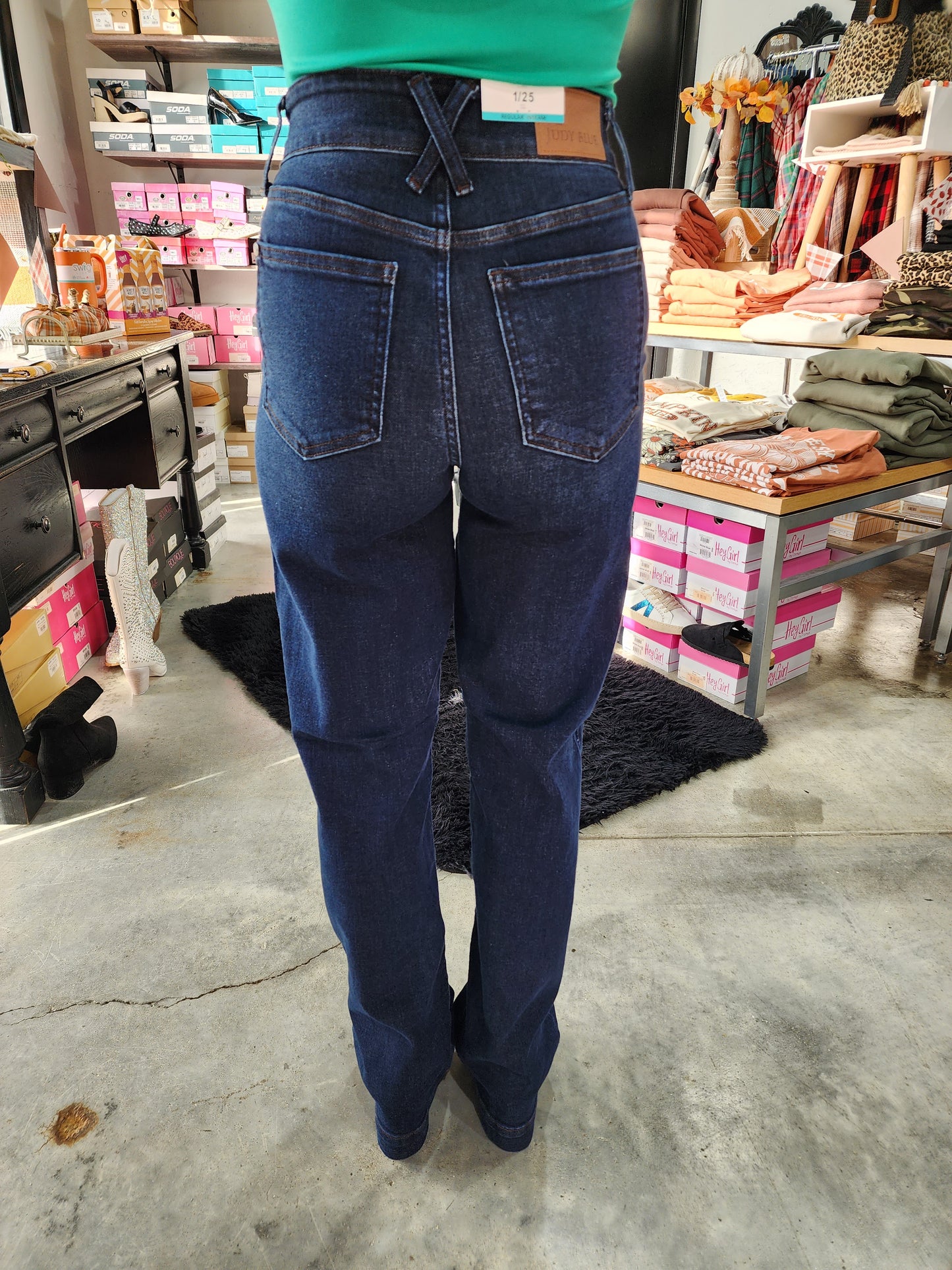 Judy Blue High Waist Wide Leg Trouser Denim Jeans