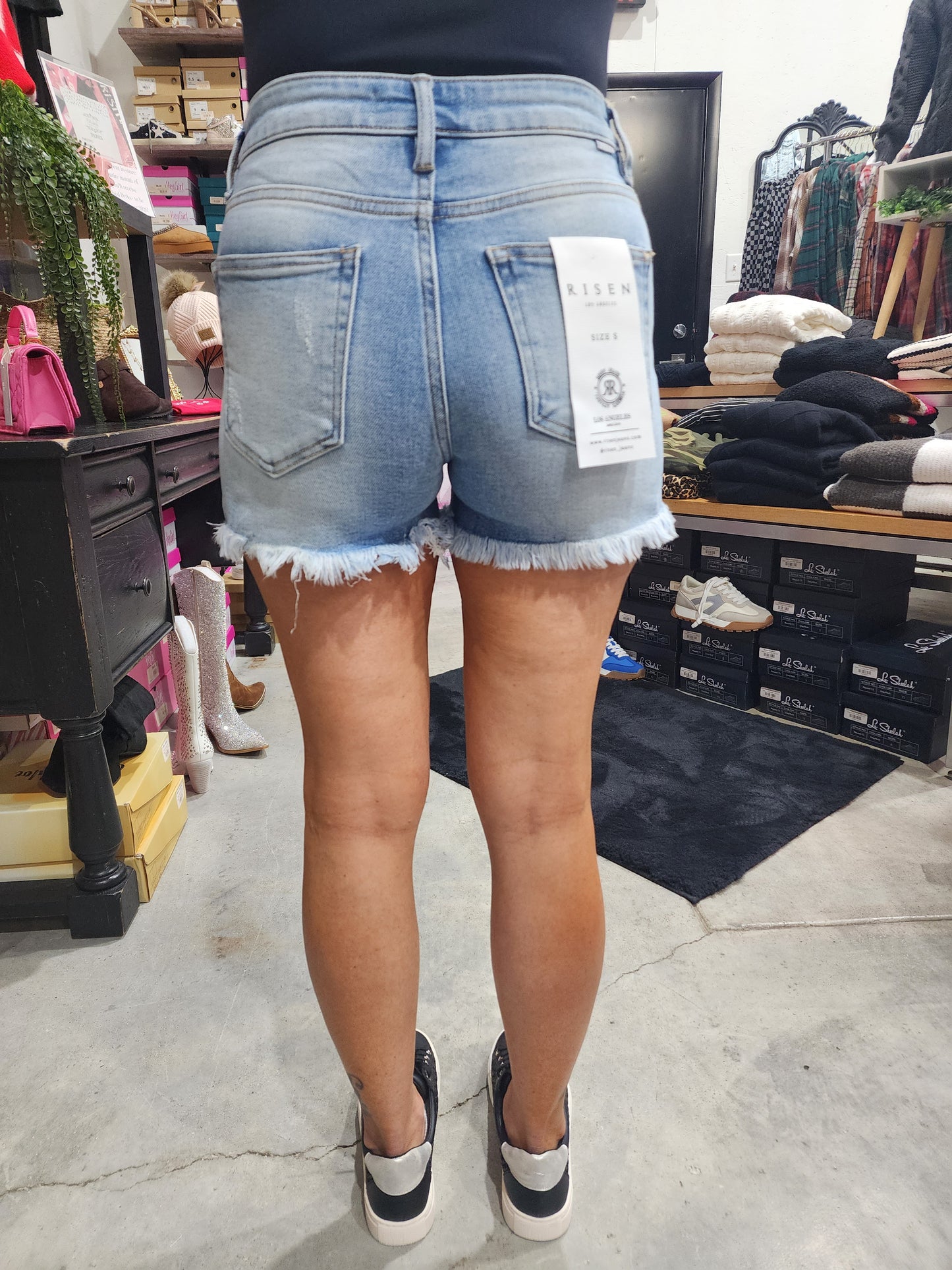 Risen High Rise Side Slit Shorts