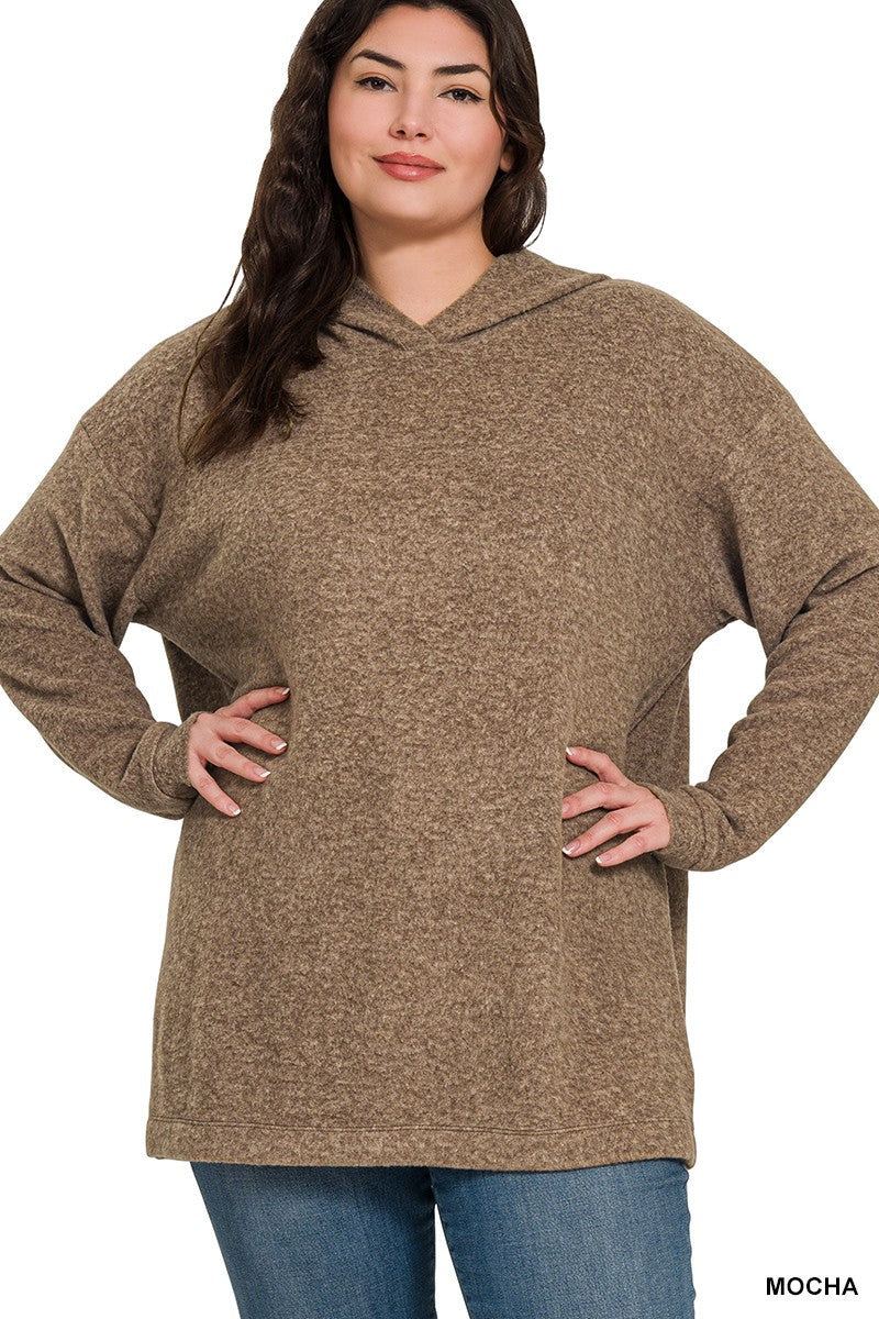 The Felicia Hooded Sweater - Curvy