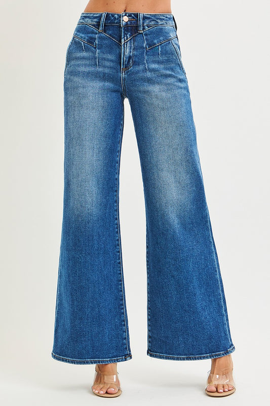 Risen High Rise Wide Jeans