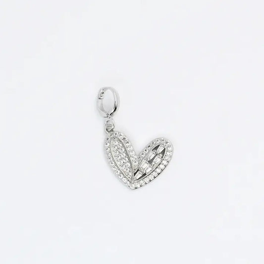 Pave Heart Charm