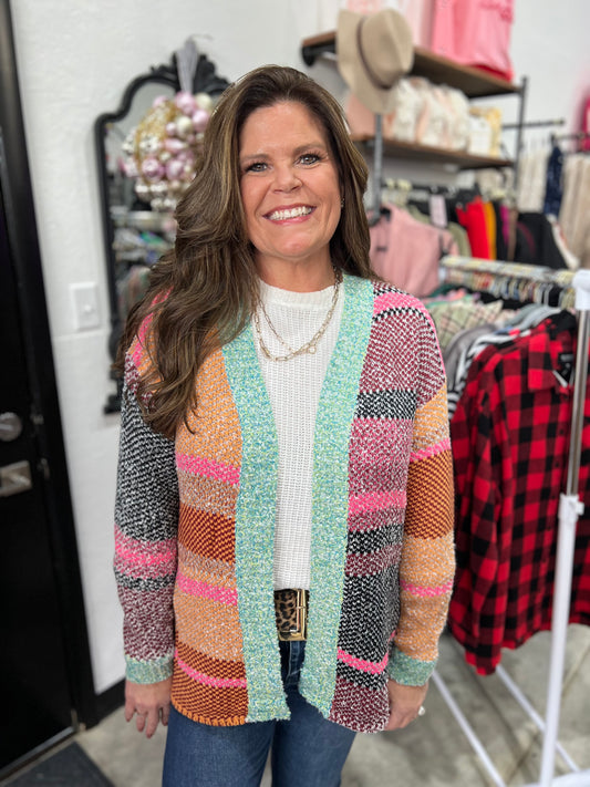 Color Block Cardigan