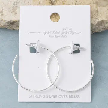 Hammered Medium Hoop Earrings