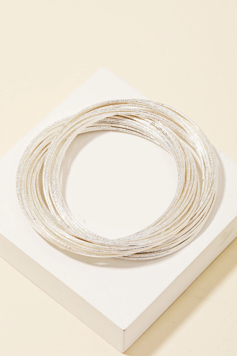 Dainty Bangle Bracelet Set