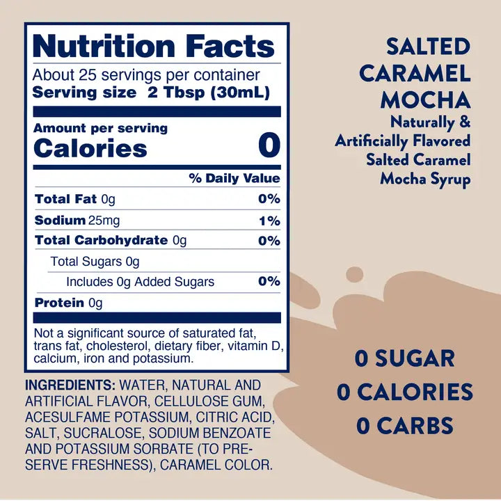 Jordan's Salted Caramel Mocha Sugar Free Skinny Syrup