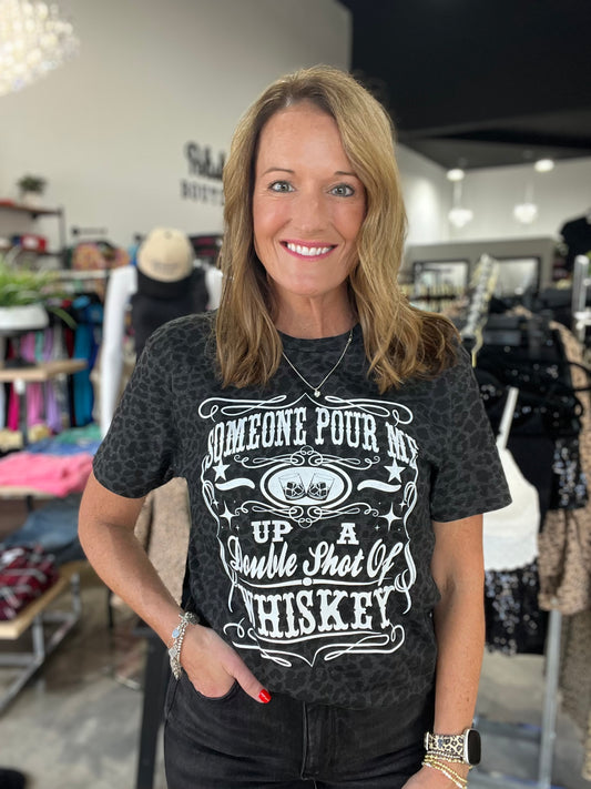 Pour Me Up A Double Shot Graphic Tee