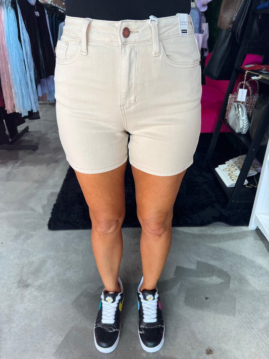 Judy Blue High Waist Garment Dyed Pkt Embroidery Shorts