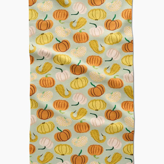 Geometry - Pumpkins And Gourds Tea Towel