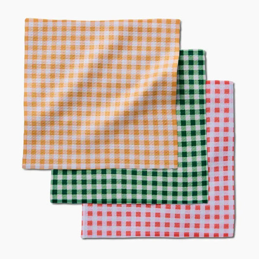 Geometry - Spring Plaid Dishcloth Set