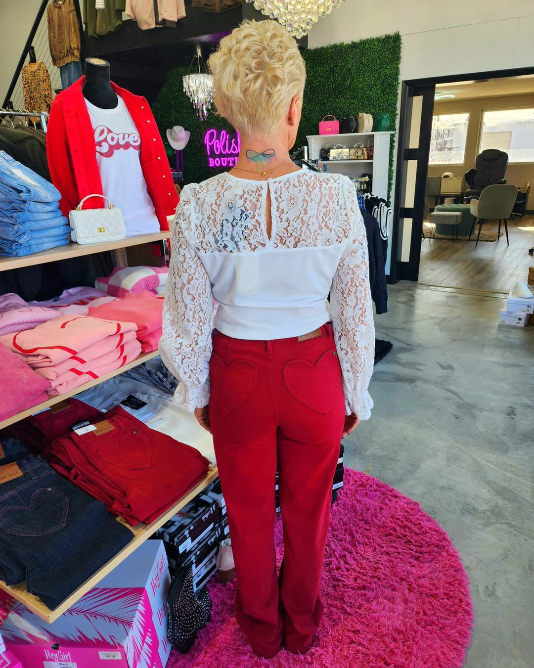 Judy Blue High Waist 90's Straight Heart Shape Back Pocket Jeans