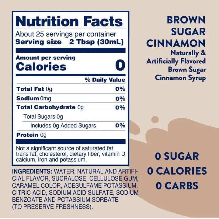 Jordan's Brown Sugar Cinnamon Sugar Free Skinny Syrup