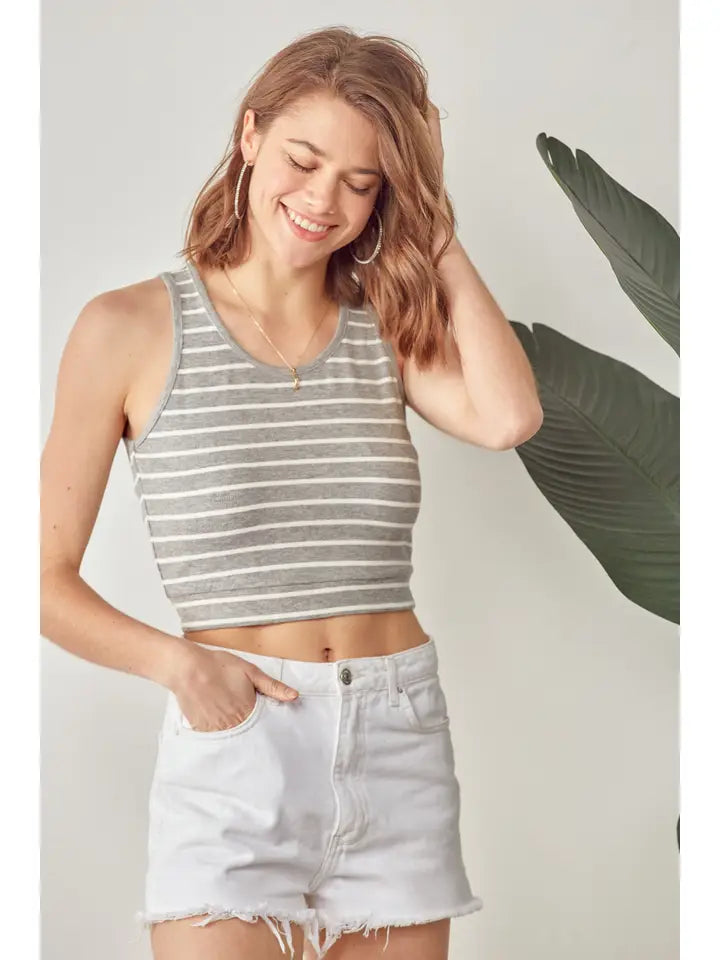 Easy Stripe Crop Tank