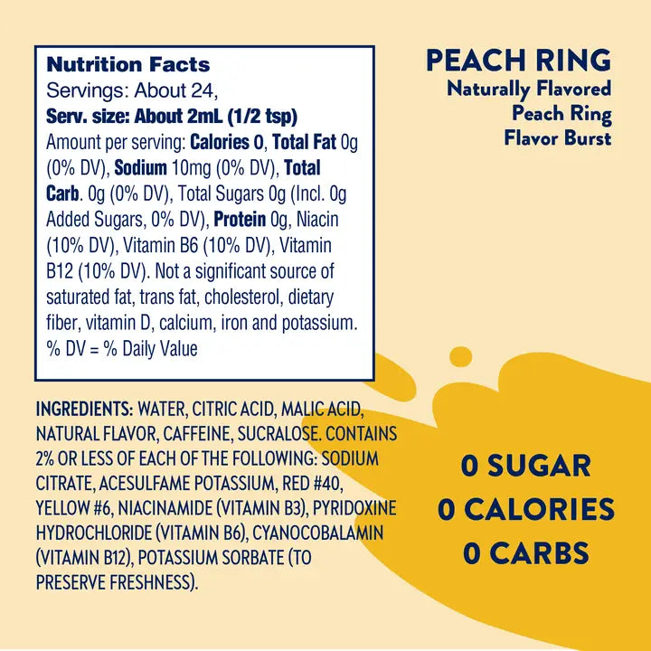 Jordan's Peach Ring Skinny Mixes Flavor Burst