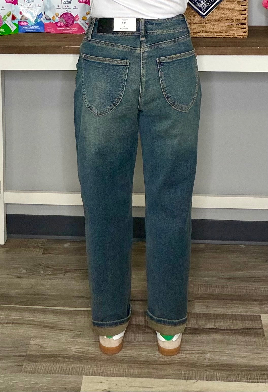 Judy Blue HW Marlow w/ Hollywood WB Double Button Denim Jeans