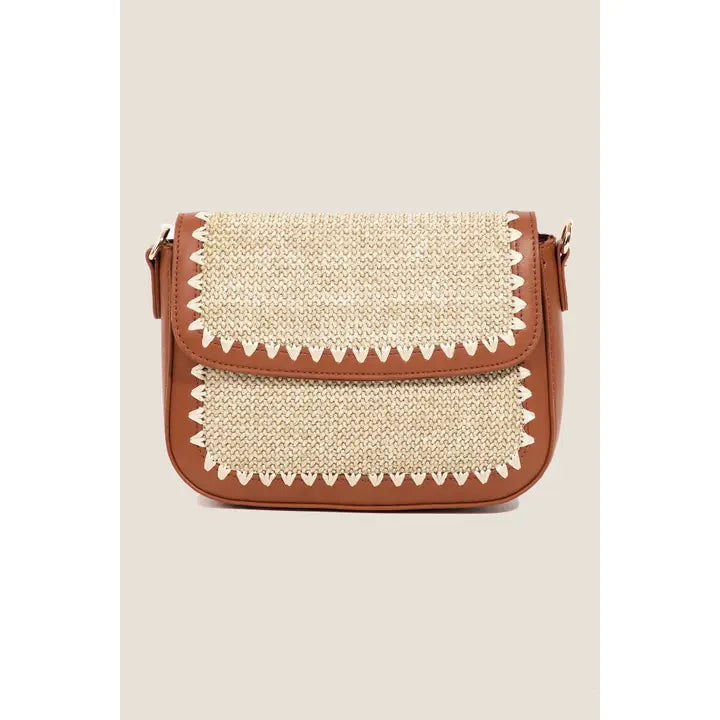 Braided Faux Leather Crossbody