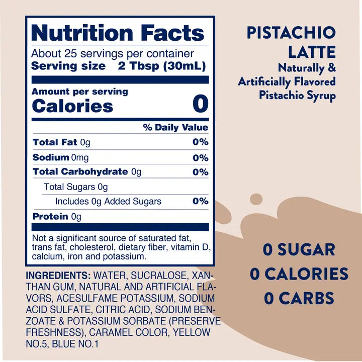 Jordan's Pistachio Sugar Free Skinny Syrup
