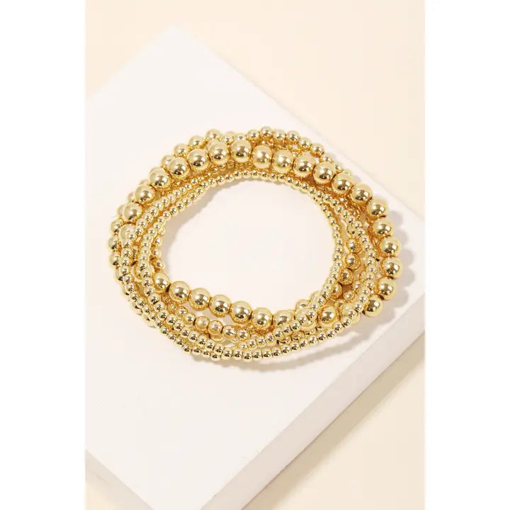 Ball Bead Bracelet Set