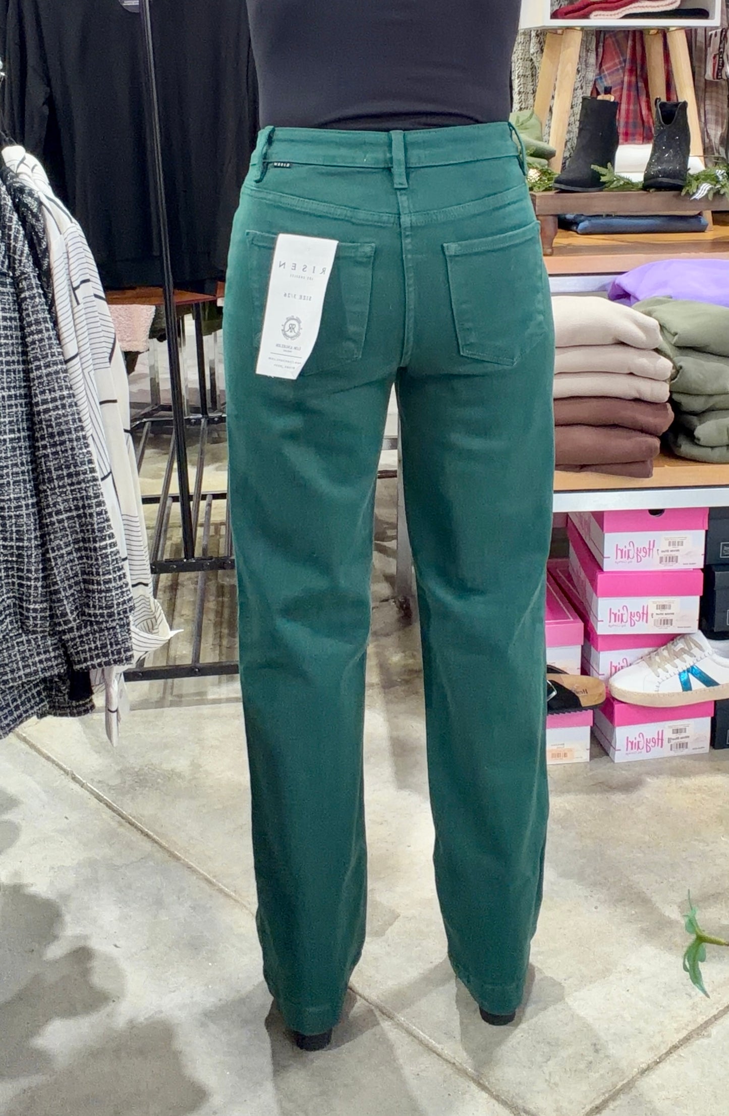 Risen Tummy Control High Rise Straight Pants