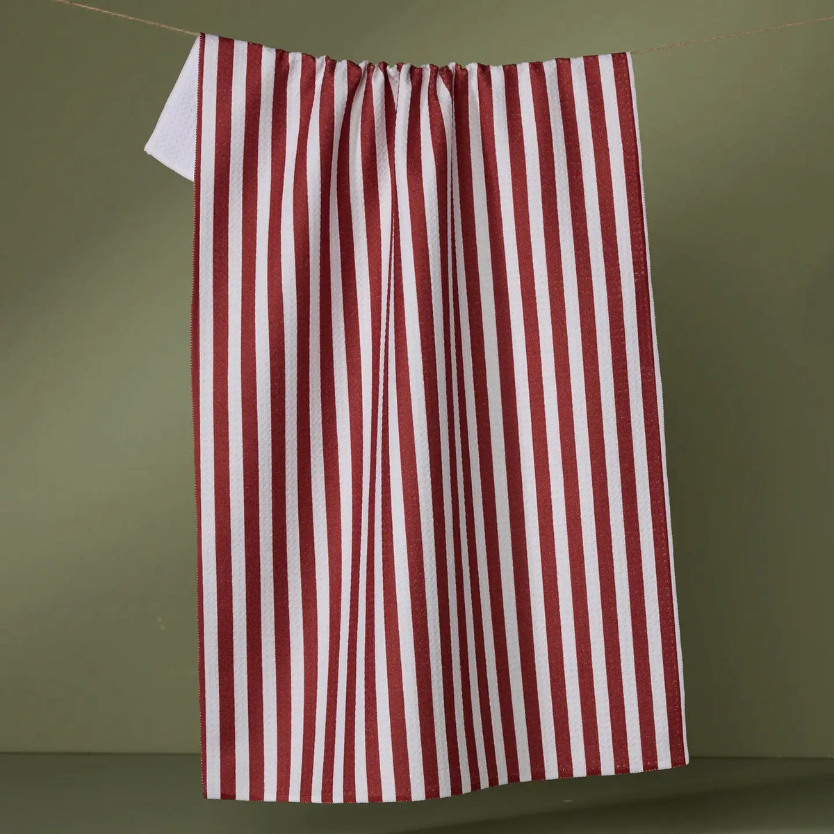 Geometry - Ribbon Red Tea Towel