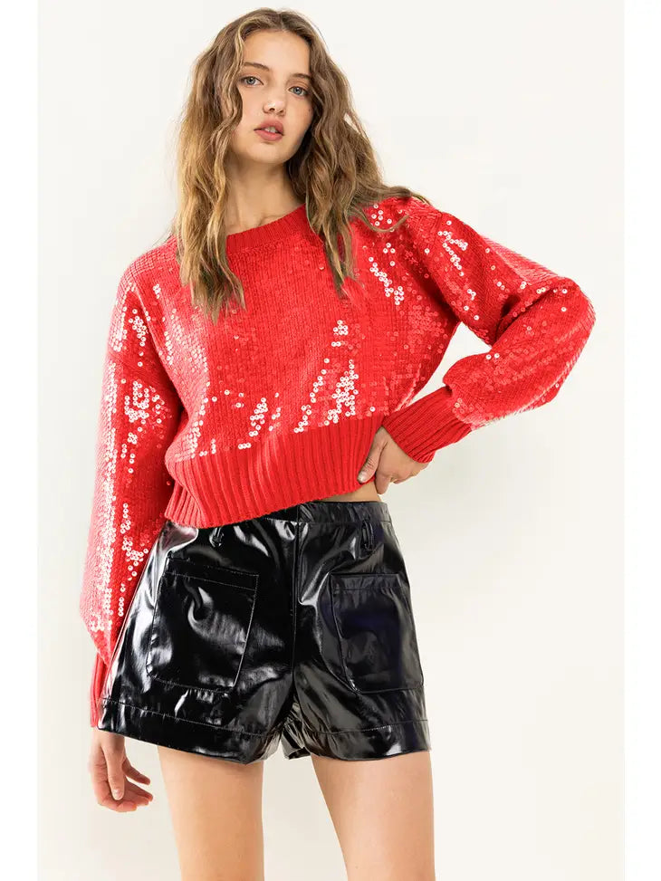 Flirty Sequin Sweater