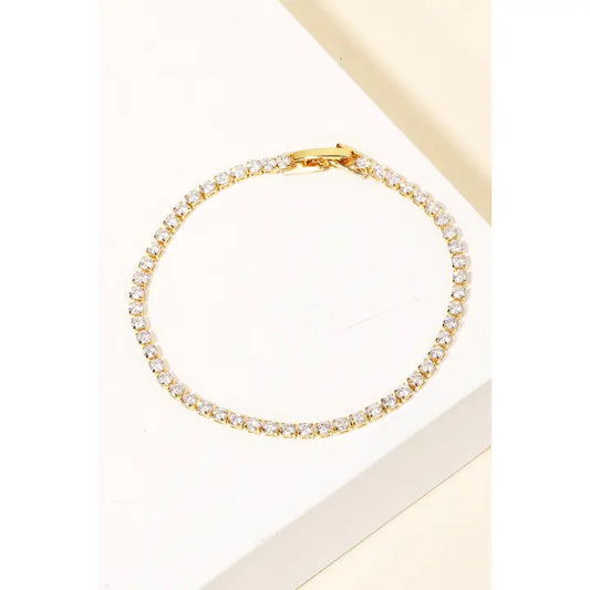 Rhinestone Chain Clasp Bracelet