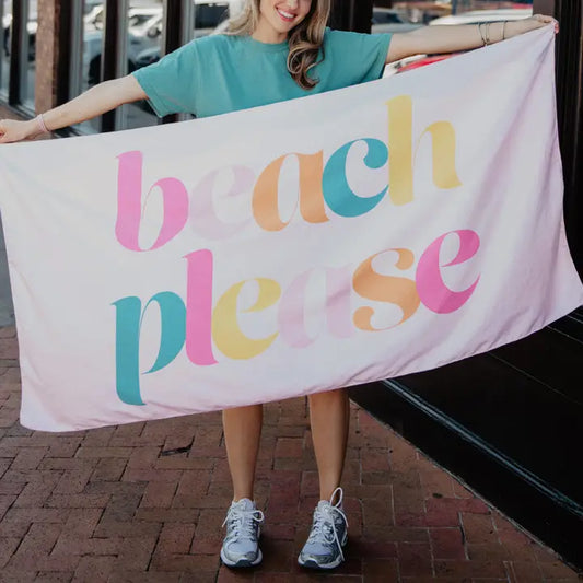 Micro Fiber Beach Towel -Beach Please