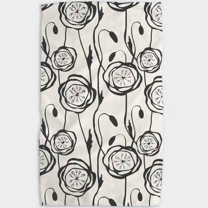 Geometry - Smell the Flowers Kitchen Tea Towel