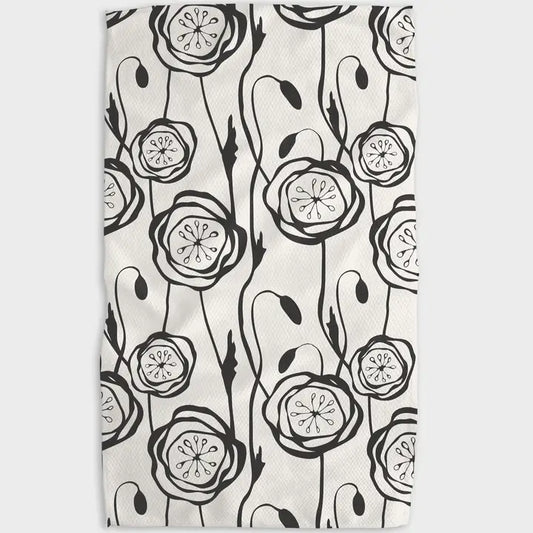 Geometry - Smell the Flowers Kitchen Tea Towel