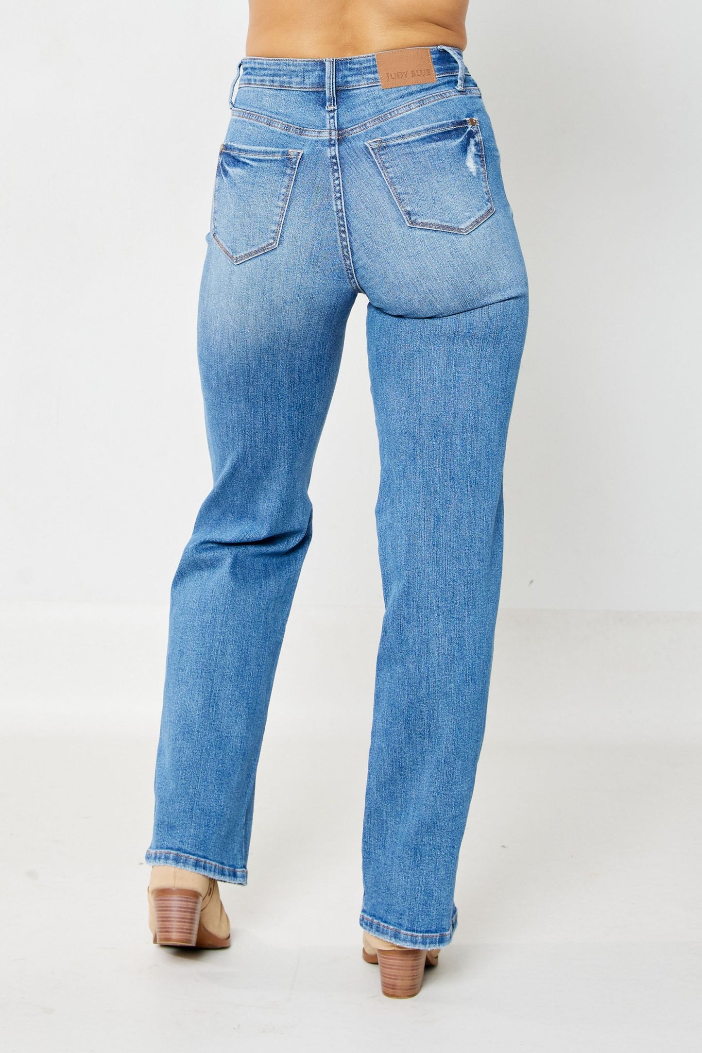 Judy Blue HW Tummy Control Destroy Knee Jeans